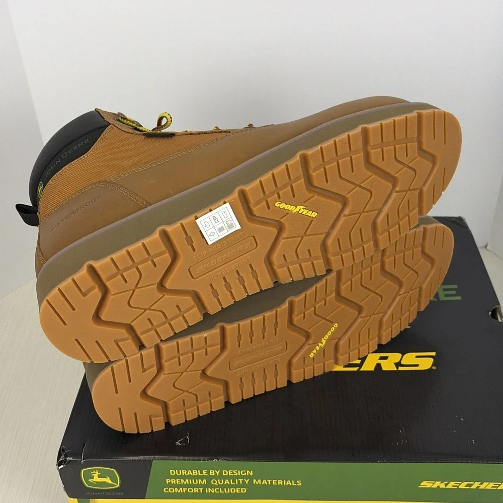 Skechers X John Deere Waterproof Flex-Wedge Ranger Work Boots 13 EH Waterproof